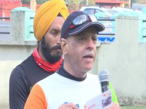 61-year-old marathoner Ajwani Kumar (Photo/ANI) 