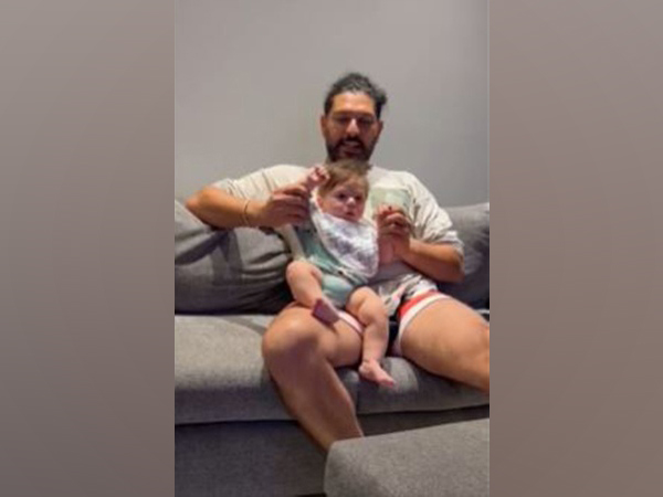 A visual from Yuvraj Singh's video with his son. (Photo- Yuvraj Singh Twitter)