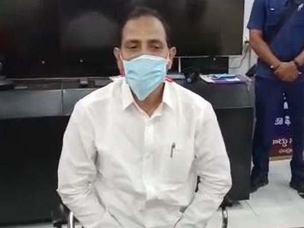 Narasaraopet MLA Gopireddy Srinivas Reddy speaking to reporters at the Municipal Guesthouse on Friday. [Photo/ANI]