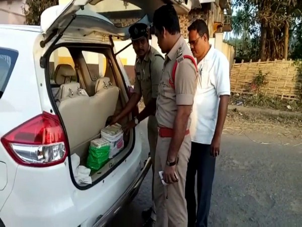 The car from which the cash was recovered. Photo/ANI