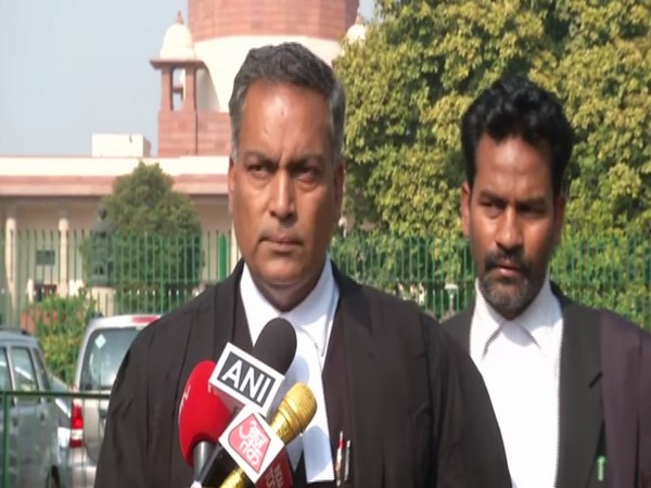 Advocate AP Singh, who is representing the death row convicts in the Nirbhaya gangrape and murder case, talking to reporters in New Delhi on Thursday. Photo/ANI