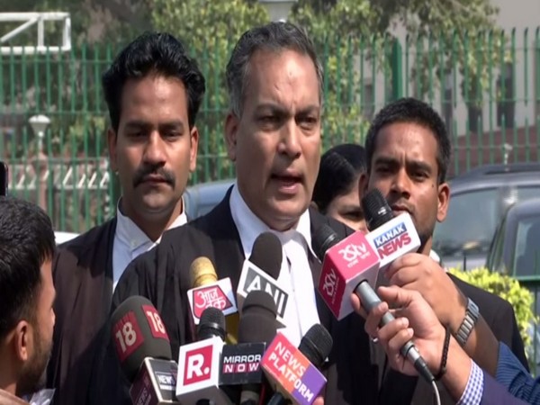 Nirbhaya convicts' lawyer AP Singh talking to reporters in New Delhi on Thursday. Photo/ANI