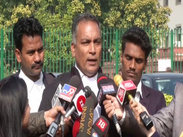 Advocate AP Singh talking to reporters in New Delhi on Thursday. Photo/ANI