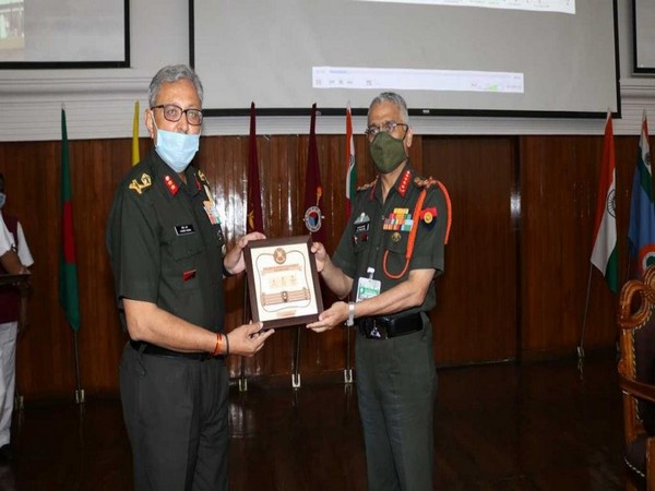 Army chief General MM Naravane during his visit to College of Defence Management and Bison Division at Secunderabad, Telangana on Wendesday.