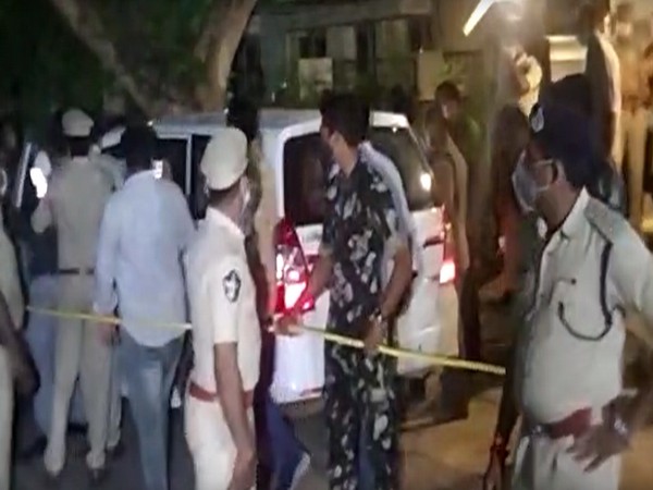 Visual from police taking TDP national spokesperson Pattabhi Ram to the police station (Photo/ANI) 