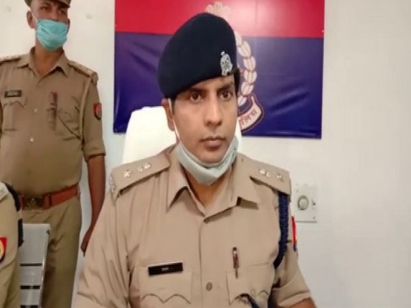 Sanjay Verma, ASP Mirzapur, UP briefing the media on Saturday. (Photo/ANI)