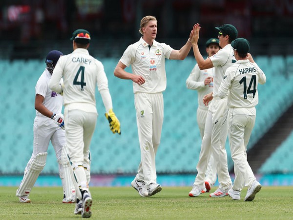 Asutralia A players celebrating after taking a wicket. (Photo/ BCCI Twitter) 