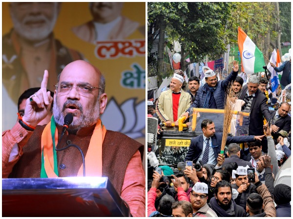 Home Minister Amit Shah (Left), AAP Chief Arvind Kejriwal (Right) [File Images]