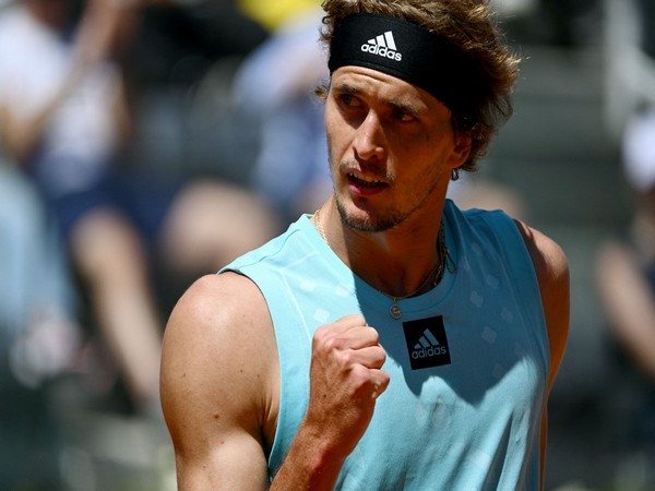 Alexander Zverev celebrates after beating Alex de Minaur in Rome (Image: Internazionali BNL d'Italia)
