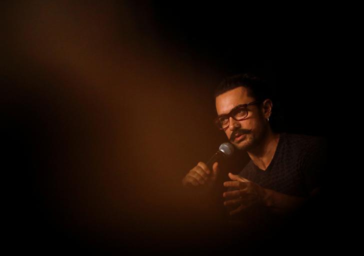 Aamir Khan at news conference promoting his movie 'Secret Superstar' in Singapore