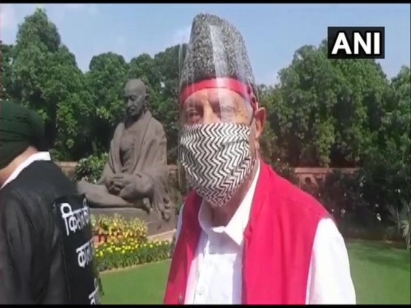 Lok Sabha MP Farooq Abdullah speaking to ANI in New Delhi.