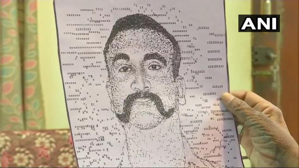 Typewriter portrait of Wing Commander Abhinandan. Photo ANI
