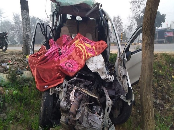 Crashed car (Photo/ANI)