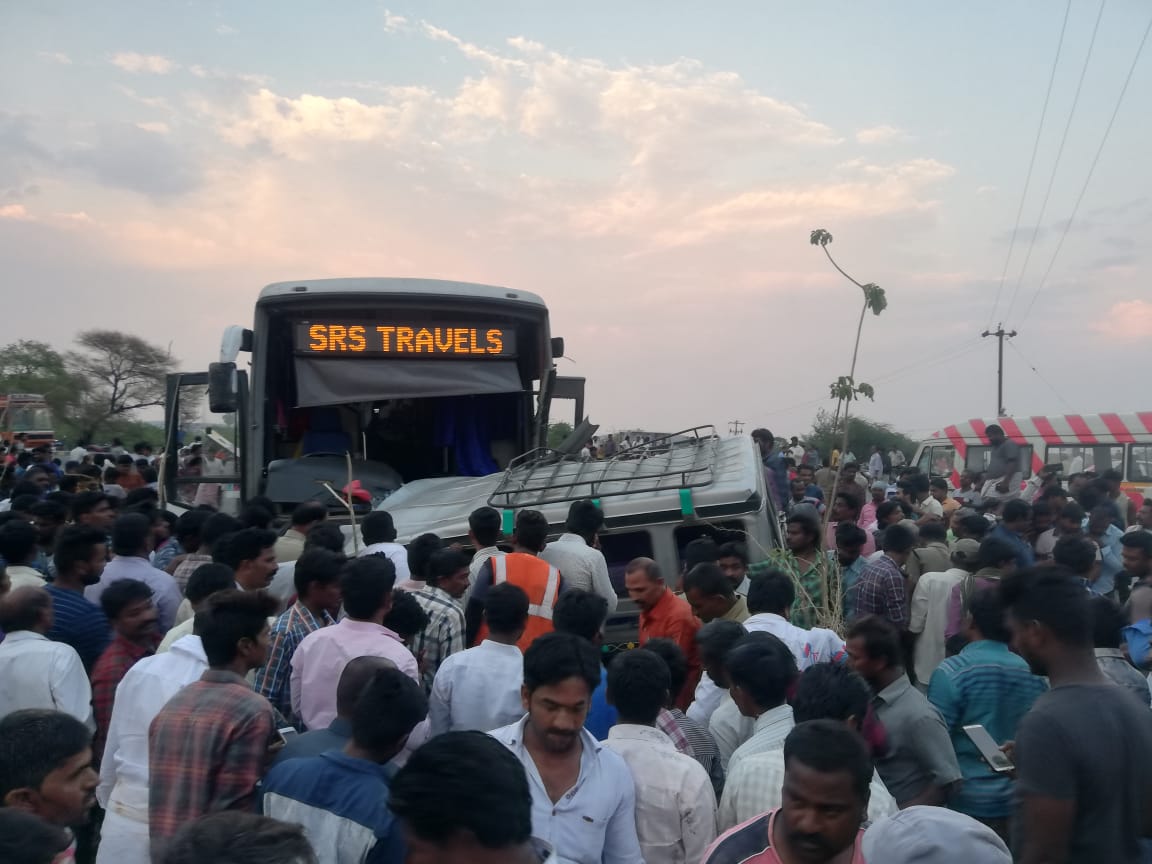 The accident took place on Bangalore highway. Photo/ANI