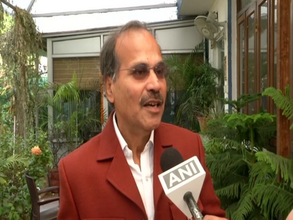 Congress leader Adhir Ranjan Chowdhury talking to ANI in New Delhi on Saturday. Photo/ANI