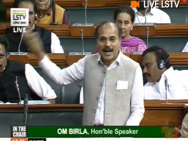 Leader of Congress in Lok Sabha Adhir Ranjan Chowdhury (Photo Credits: LSTV)