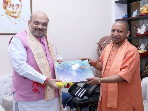 UP CM Yogi Adityanath with Union Home Minister Amit Shah on Thursday. Photo/ANI