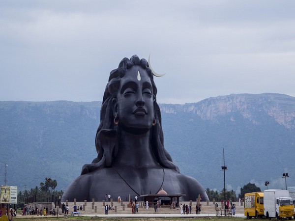 'Adiyogi' Lord Shiva steel statue situated in Coimbatore