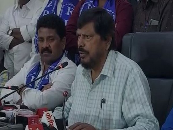 Visuals of Republican Party of India (RPI) chief Ramdas Athawale