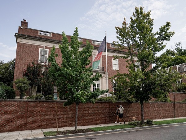 An Afghan flag flutters outside the Afghan embassy in Washington. (Photo Credit - Reuters)