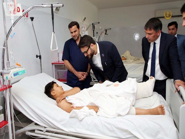 Afghanistan's National Security Advisor, Hamdullah Mohib, met those injured in Kabul blast