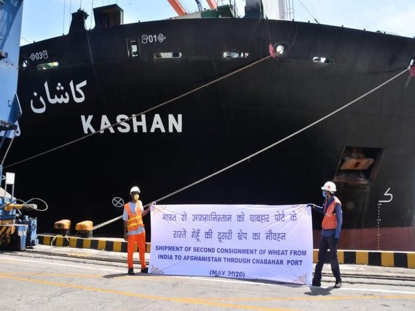 Second consignment of 10,024 MT of wheat out of the total gift of 75,000 MT from India to Afghanistan set sail from Kandla Port to Chabahar Port