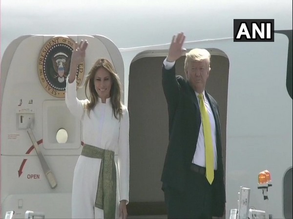 US President Donald Trump and first lady Melania Trump