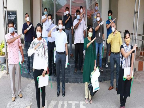 12 Air India personnel provided infection control training in GMC, Ernakulam on Wednesday. Photo/ANI