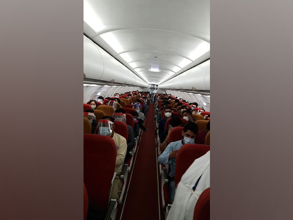 Passengers onboard Air India flight from Moscow on June 3