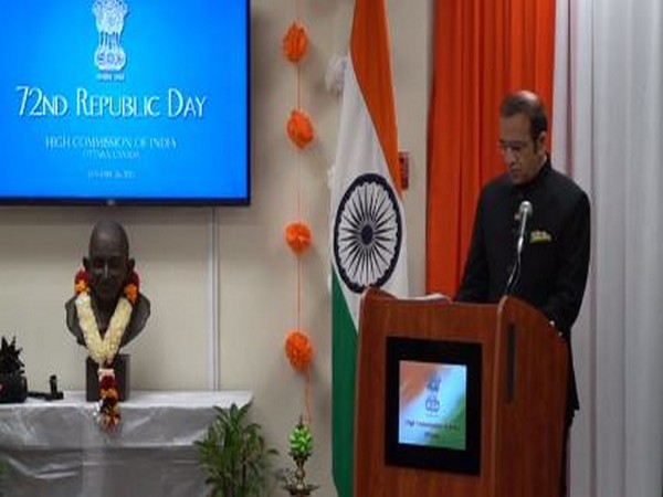 Indian High Commissioner in Canada on Tuesday the 72nd Republic Day here in Ottawa.