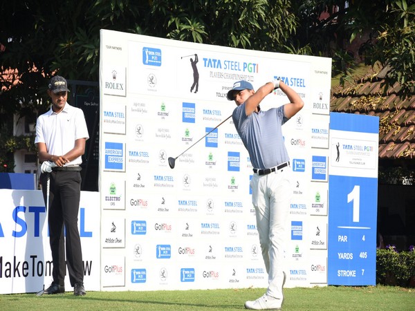 Ajeetesh Sandhu in action during PGTI Players Championship 2022 (Image: PGTI)