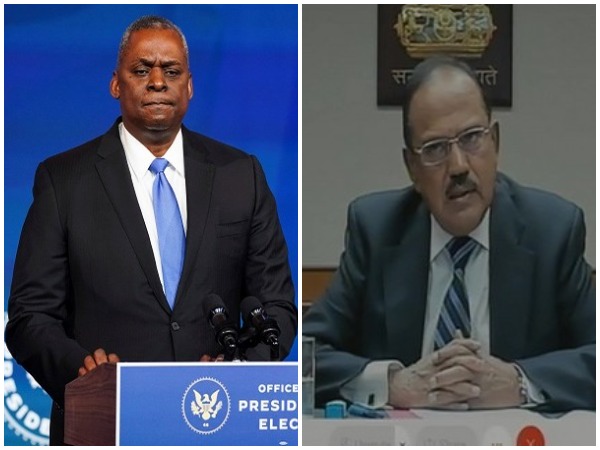 American Defence Secretary General Lloyd Austin and Indian National security advisor Ajit Doval