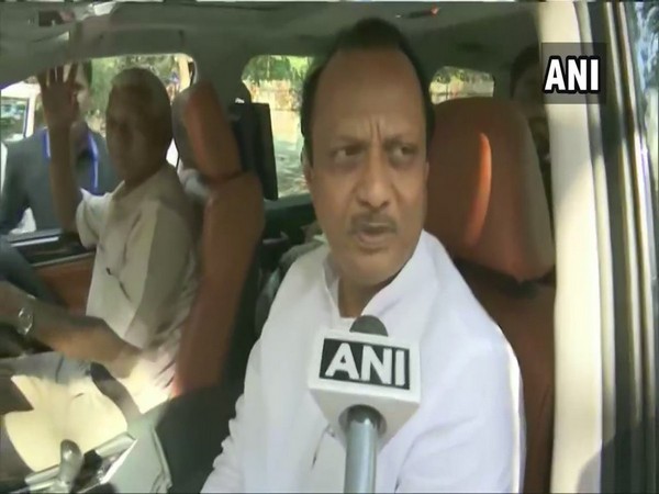 NCP leader Ajit Pawar speaking to ANI in Mumbai on Monday. Photo/ANI