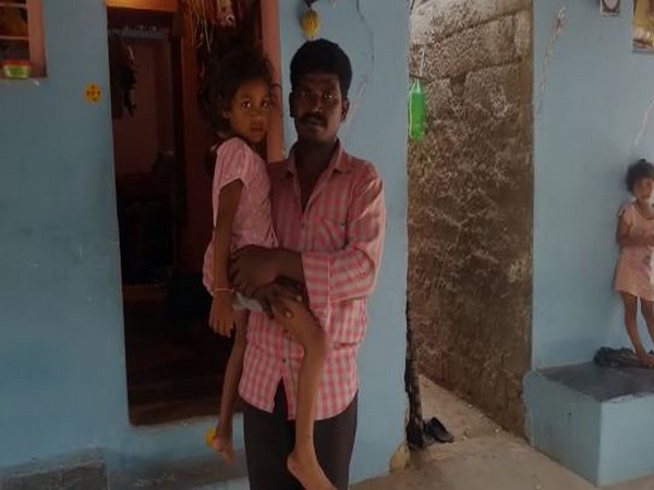 Akshara with her father Sambasiva Rao