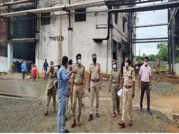 Special Enforcement Bureau conducts raid on an alcohol manufacturing company at West Godavari district of Andhra Pradesh on Wednesday. Photo/ANI 