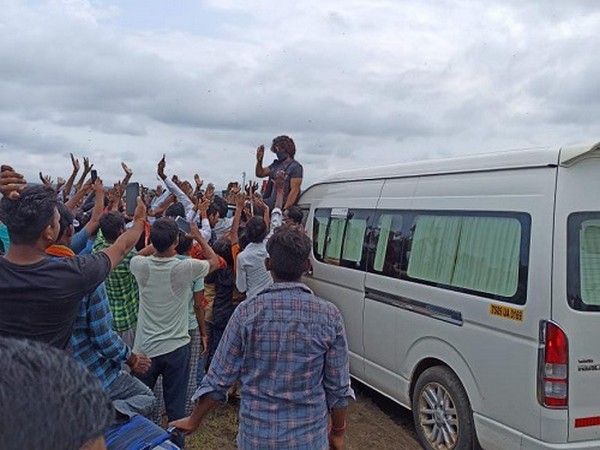 A visual from actor Allu Arjun's visit. Photo/ANI