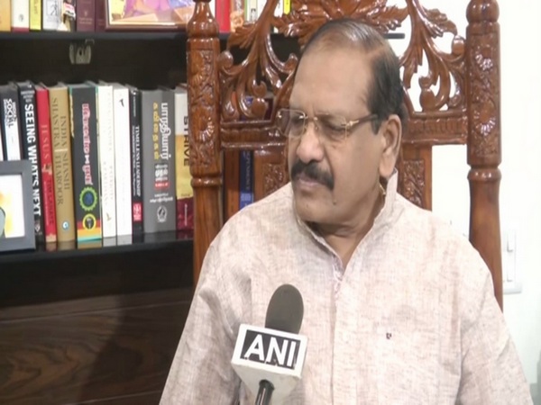 Congress leader Peter Alphonse talking to ANI in Chennai on Sunday. Photo/ANI