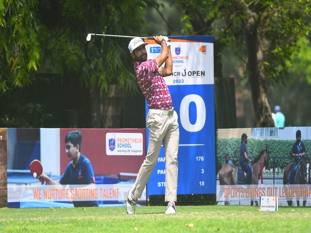 Amardeep Malik in action during Round-1 of Delhi-NCR Open 2022 (Image: PGTI)