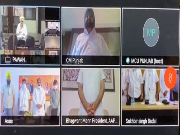 Punjab Chief Minister Captain Amarinder Singh and other leaders pay tribute to Indian Army jawans during all-party meeting on Wednesday.