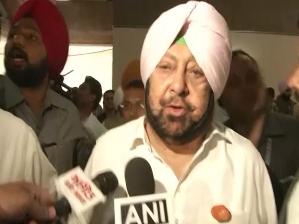 Punjab Chief Minister Amarinder Singh speaking to media persons in Chandigarh on Wednesday. Photo/ANI