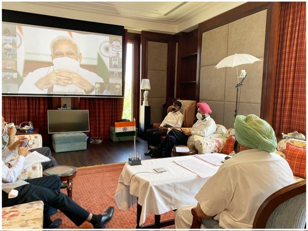 Captain Amarinder Singh takes part in Prime Minister Narendra Modi's video conference with Chief Ministers