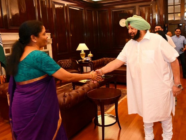 Union Finance Minister Nirmala Sitharaman meeting Punjab Chief Minister Captain Amarinder Singh in New Delhi on Friday. Photo/ANI
