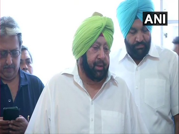 Punjab Chief Minister Captain Amarinder Singh speaking to reporters on Monday.