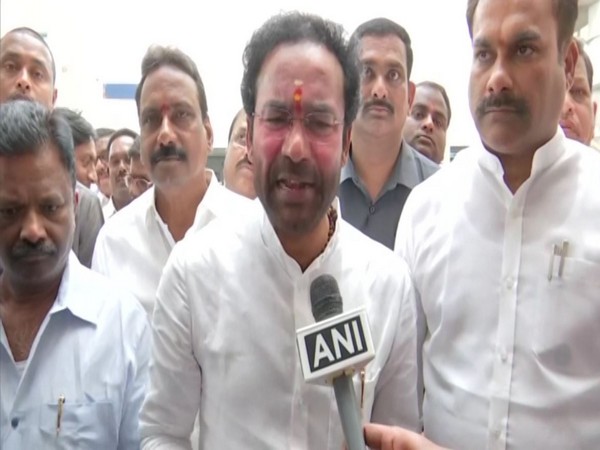 Minister of State for Home Affairs, G Kishan Reddy speaks to ANI in Hyderabad on Saturday. (Photo/ANI)