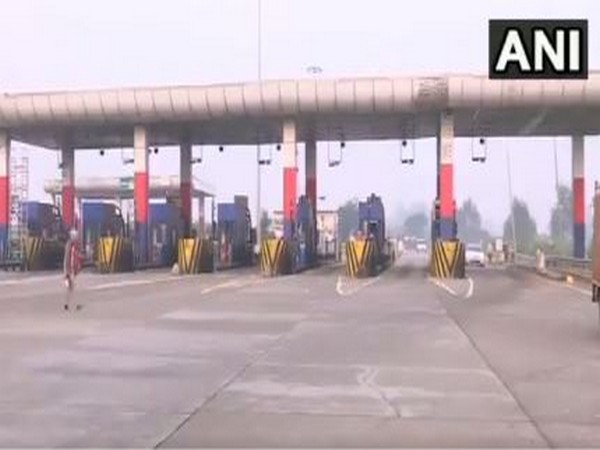 An unmanned Shambhu Toll Plaza in Ambala on Saturday. (Photo/ANI)