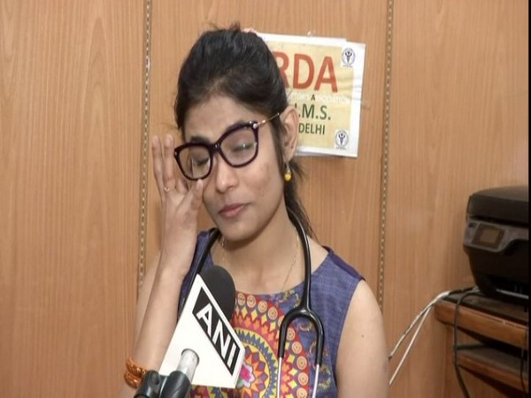 Dr Ambika posted at COVID-19 treatment ward of Delhi's AIIMS speaking to ANI on Monday. Photo/ANI