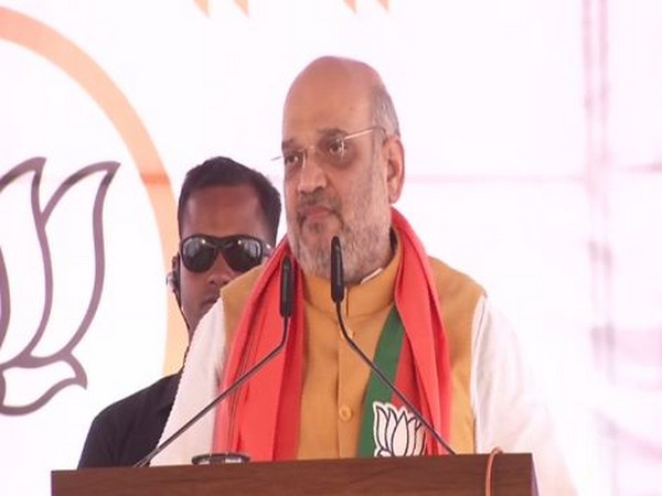 Union Home Minister Amit Shah during his address in Satara on Sunday. Photo/ANI
