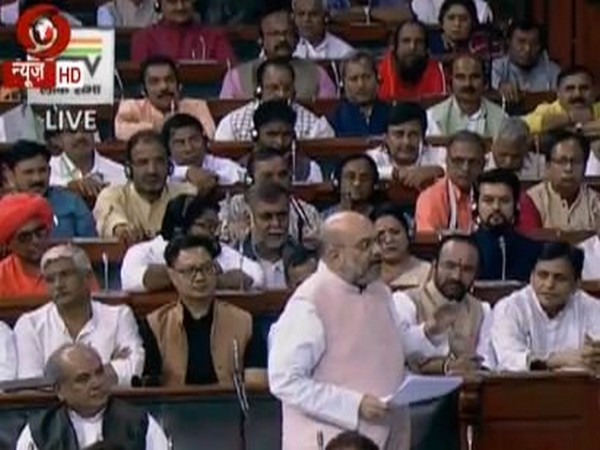 Union Home Minister Amit Shah in Lok Sabha (Courtesy Lok Sabha TV)