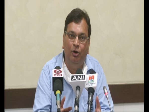 Uttar Pradesh Additional Chief Secretary Health, Amit Mohan Prasad speaking during press conference in Lucknow on Wednesday. Photo/ANI