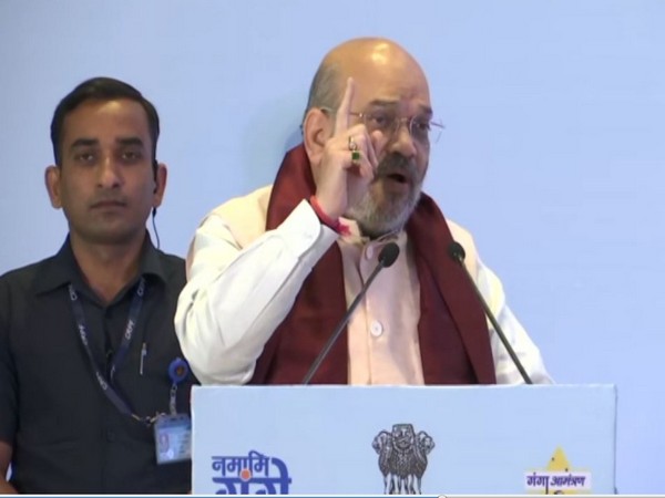 Union Home Minister Amit Shah speaking at NMCG event in New Delhi on Friday. Photo/ANI